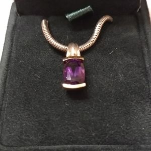 Amethyst sterling silver necklace